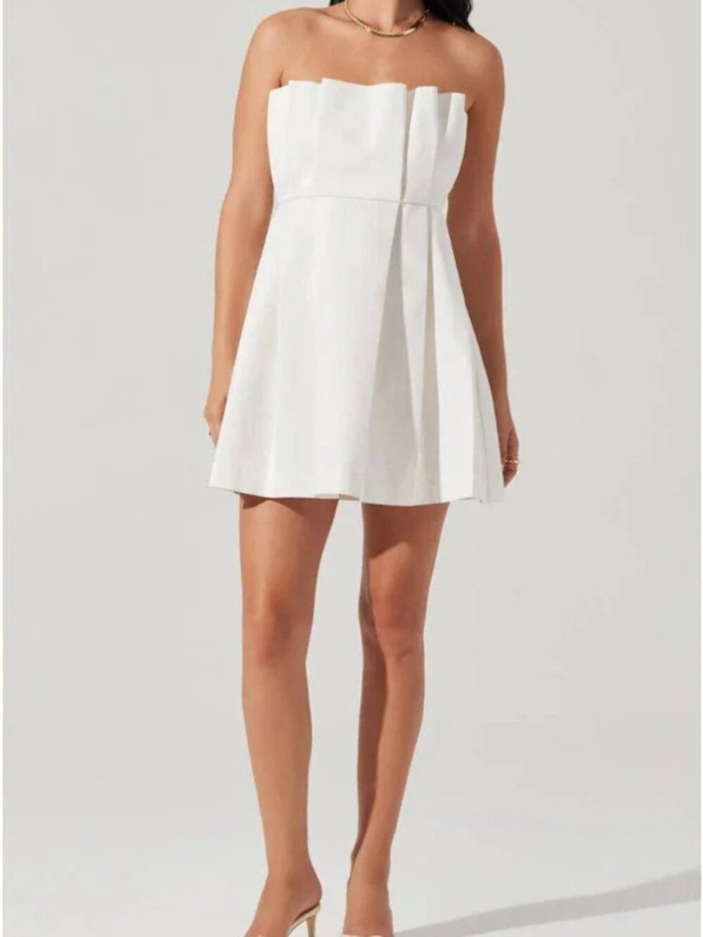Last Chance - Astr the Label Strapless Off-White A-Line Dress | NWT | Medium